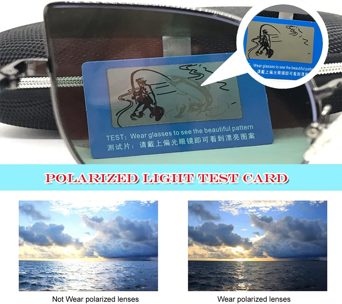 Outdoor Sports Polarized Wrap around Cycling Sunglasses for Men & Women TR90 Frame UV Protection for Fishing