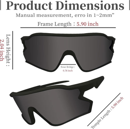 Outdoor Sports Polarized Wrap around Cycling Sunglasses for Men & Women TR90 Frame UV Protection for Fishing