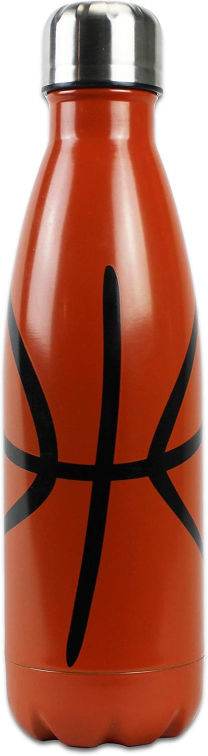 Water Bottle Baseball Softball 17 OZ Gift for Mom Men Sports Travel Waterbottle, Stainless Steel, Tumbler, Vacuum Insulated, Keeps Water Cold for 24, Hot for 12 Hours